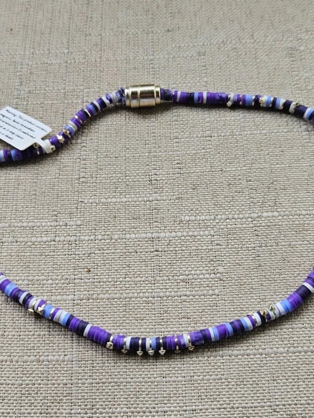 Kate Spade Women Choker Necklace Beaded Purple Signed KS Fashion Length 14 in - Picture 9 of 12